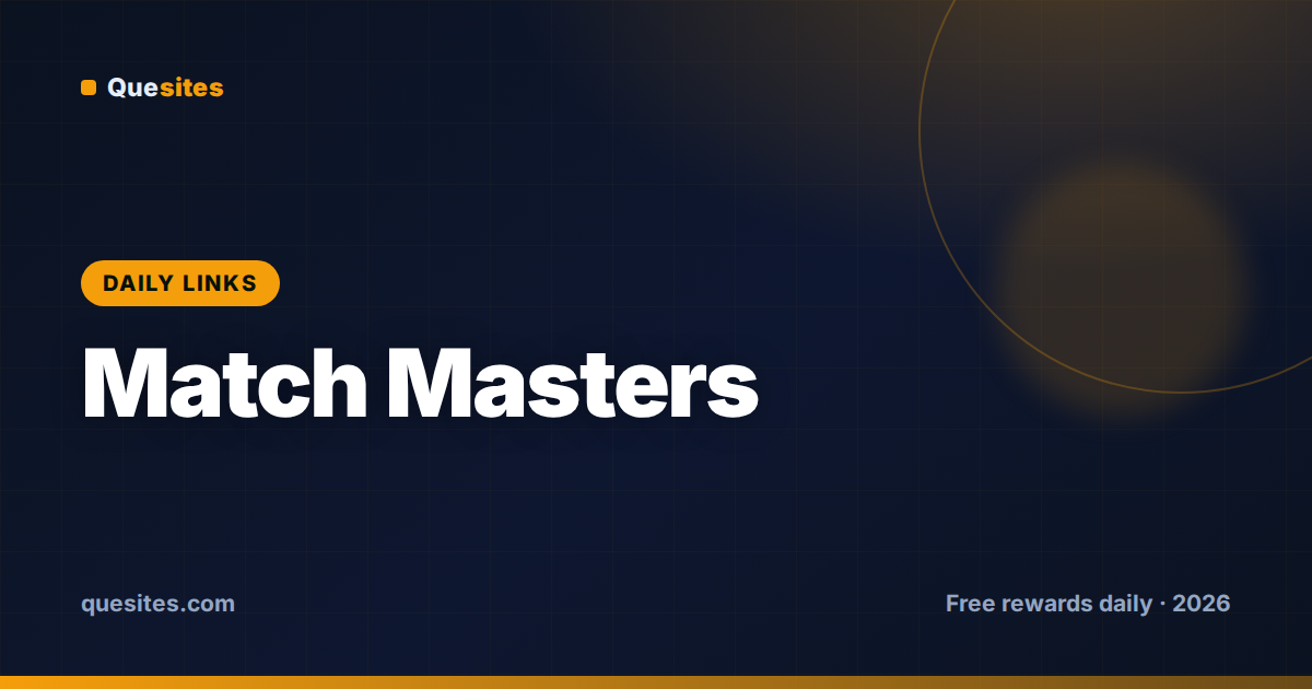 Cover for Match Masters Free Gifts, Boosters & Coins (Today, July 17, 2026)